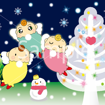 イラスト　ポスター　クリスマス　エンジェルズの画像