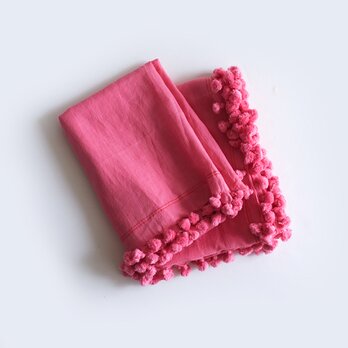 SATAYAM フリンジ付きストール pink