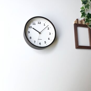 KATOMOKU plywood wall clock 13 ブラウン 電波時計 連続秒針 km-84BRCの画像