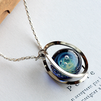 【Silver925】orbit宇宙ネックレス〈軌道〉B0154