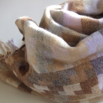 手織りカシミアストール・・アースの画像