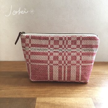 pouch[手織りポーチ]　 レッドの画像