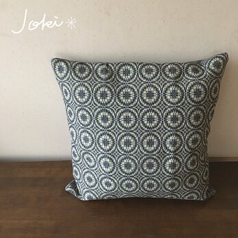 cushion cover[手織りクッションカバー]　ヴィンテージ風ネイビーの画像