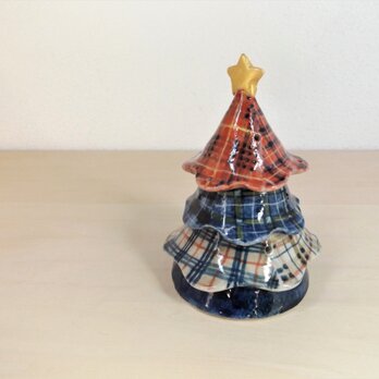 タータンチェックのツリーボックス