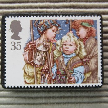 イギリス　クリスマス切手ブローチ 4425