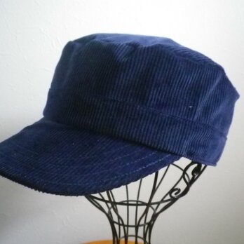 コーデュロイワークキャップ（ネイビー）