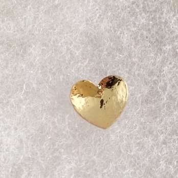 Golden Heart◆真鍮鍛金ピンブローチの画像