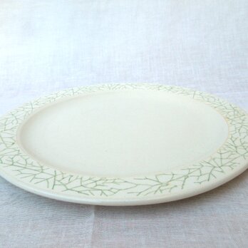 ［受注制作］26cmプレート　フェンネル葉文様