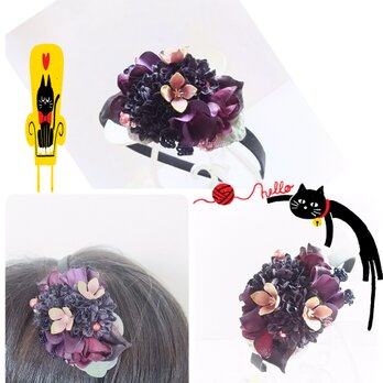 ＊*irodoru*＊お花カチューシャ*パーティー*お呼ばれ*コンサート*お買い物*卒業式*入学式の画像