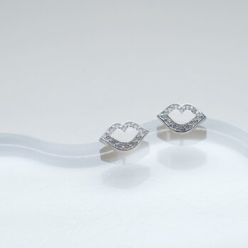 White 唇 ピアス シルバー925の画像