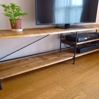 【送料無料（送料込価格）】 アイアン ウッド テレビラック DX（オーディオラック  カウンター下収納）《頑丈》《全面溶接》