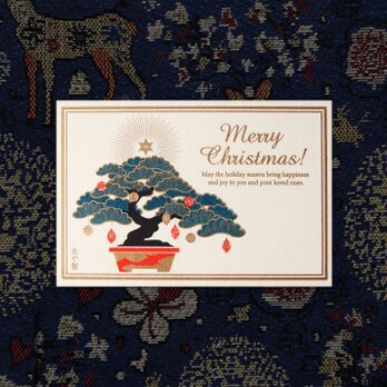 クリスマス　ポストカード　Japanese tree　2枚組の画像