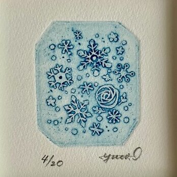 ミニ版画　Snowflakesの画像