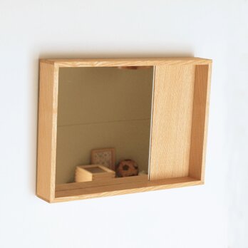 木製 箱鏡 タモ材1の画像