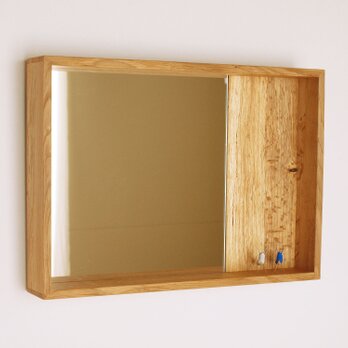 木製 箱鏡 楢材5の画像