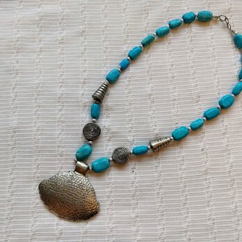 ★委託販売★ブルー・テラコッタのネックレス同梱推奨★