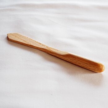 木のバターナイフー　　Wood Butter knife　　レッドオーク　刃先三角タイプ　の画像