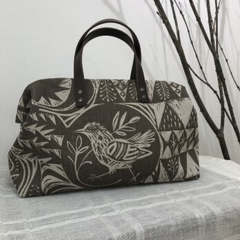 Boston bag  M size {Bird Garden}の画像