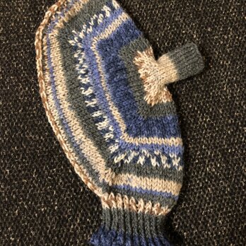 №60送料込手編み手袋の画像