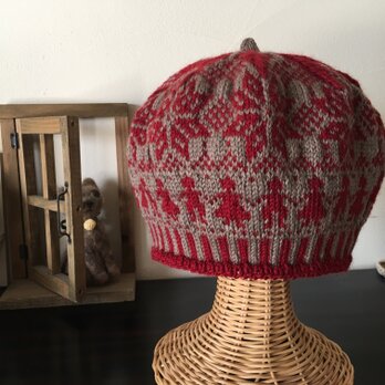 北欧トラディショナルベレー帽　【ショコラルージュ】の画像
