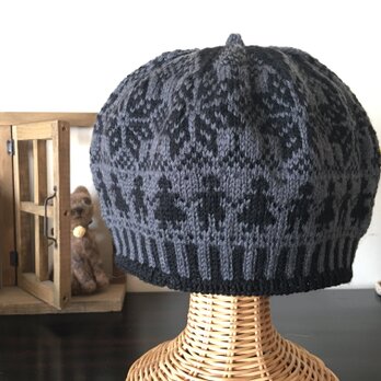 北欧トラディショナルベレー帽　【グリノアール】の画像