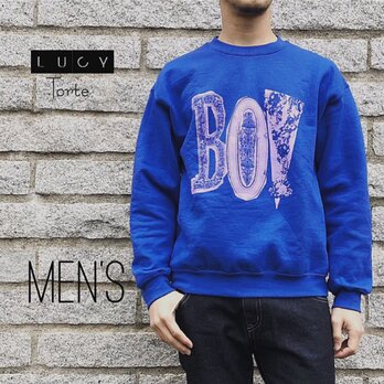 《Men’s》BOYロゴ スウェット【ROYAL BLUE】の画像