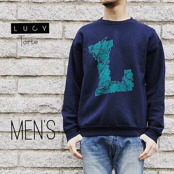 《Men’s》Lロゴ スウェット【NAVY】の画像