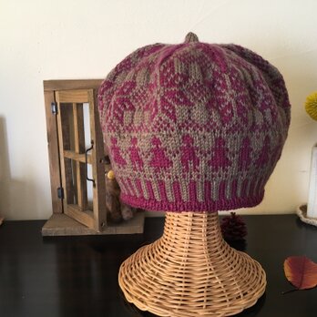 北欧トラディショナルベレー帽　【葡萄ショコラ】の画像
