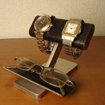 成人のお祝いの腕時計とともに腕時計スタンドを！　ブラックコルクだ円パイプ腕眼鏡スタンド　No.111226の画像