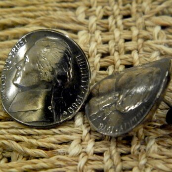 ＃E６　USA coin  Earringsの画像