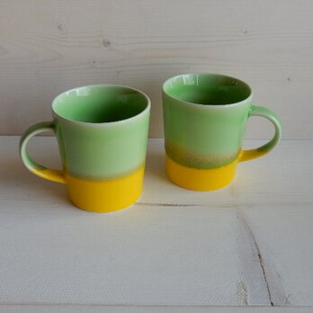 twotonecolorマグカップ(グリーン)　　　の画像