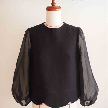 《sale》ripple -black blouse-の画像