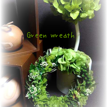 mini Green wreath（リース）の画像