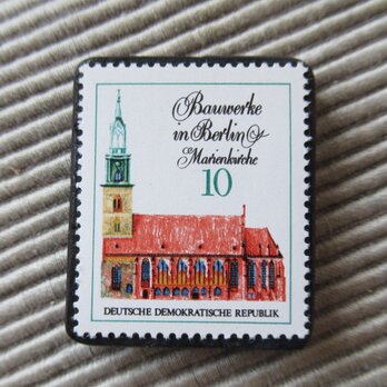 ドイツ 　建築切手ブローチ4607の画像
