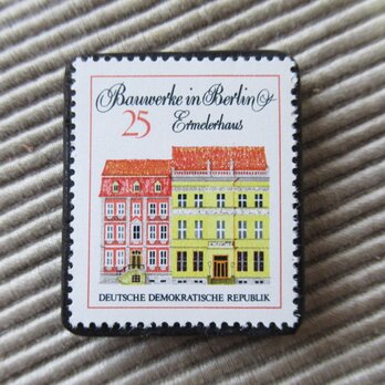 ドイツ　建築切手ブローチ4608の画像