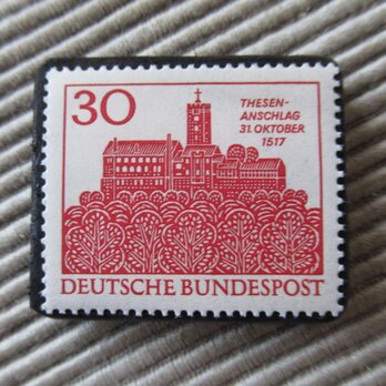 東ドイツ   切手ブローチ4612の画像