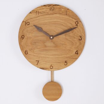 木製 振り子時計　楢材6の画像