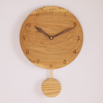 木製 振り子時計　楢材8の画像