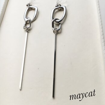 silver stick…earringの画像