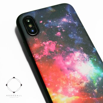 iphoneXSMAXケース / iphoneXSMAXカバー レザーケースカバー　宇宙　ギャラクシーの画像