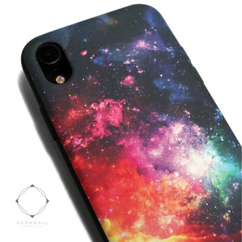 iphoneXRケース / iphoneXRカバー レザーケースカバー　宇宙　ギャラクシー/XRの画像