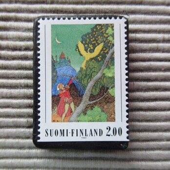 フィンランド　童話切手ブローチ4669の画像