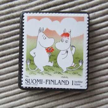 フィンランド　童話切手ブローチ4674の画像