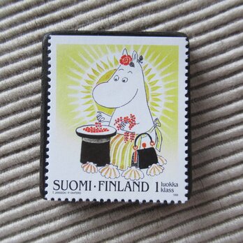フィンランド　童話切手ブローチ4676の画像