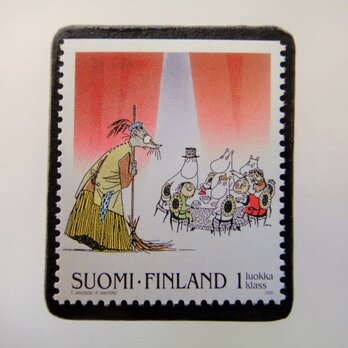 フィンランド　童話切手ブローチ4679の画像