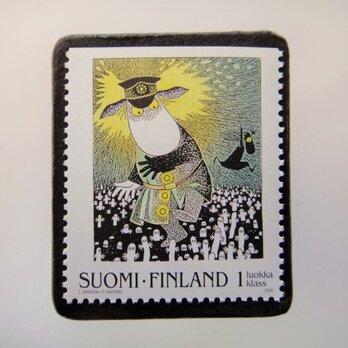 フィンランド　童話切手ブローチ4681の画像