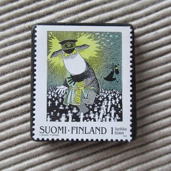 フィンランド　童話切手ブローチ4681の画像