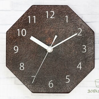 終了品：八角掛け時計 マルーンの画像