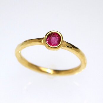 K10YG ルビーリング　0.84ct
