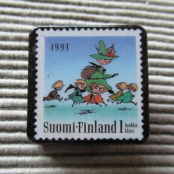 フィンランド　童話切手ブローチ4687の画像